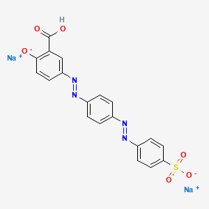 Benzoic acid, 2-hydroxy-5-((4-((4-sulfophenyl)azo)phenyl)azo)-, disodium salt