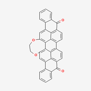 Dinaphtho(1',2',3':3,4;3'',2'',1'':9,10)perylo(1,12-efg)(1,4)dioxocin-5,10-dione, 17,18-dihydro-