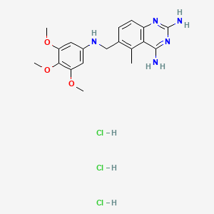 molecular formula C19H26Cl3N5O3 B606673 Trimetrexate trihydrochloride 