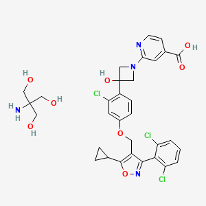 molecular formula C32H33Cl3N4O8 B606691 Cilofexor tromethamine CAS No. 2253764-93-9