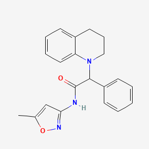 N-(5-methyl-1,2-oxazol-3-yl)-2-phenyl-2-(1,2,3,4-tetrahydroquinolin-1-yl)acetamide