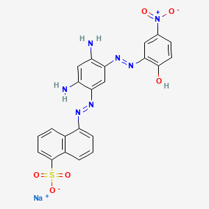 molecular formula C22H17N7O6S.Na<br>C22H17N7NaO6S B606694 Mordant Brown 1 CAS No. 3564-15-6