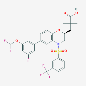 molecular formula C27H23F6NO6S B606697 Cintirorgon CAS No. 2055536-64-4