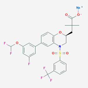 molecular formula C27H22F6NNaO6S B606698 Cintirorgon sodium CAS No. 2055538-47-9