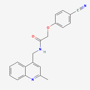 molecular formula C20H17N3O2 B6067069 2-(4-cyanophenoxy)-N-[(2-methylquinolin-4-yl)methyl]acetamide 