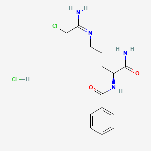 N-[(1S)-1-(Aminocarbonyl)-4-[(2-chloro-1-iminoethyl)amino]butyl]-benzamide hydrochloride