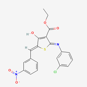 molecular formula C20H15ClN2O5S B6067374 ethyl (5Z)-2-[(3-chlorophenyl)amino]-5-(3-nitrobenzylidene)-4-oxo-4,5-dihydrothiophene-3-carboxylate 