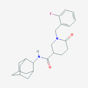 molecular formula C23H29FN2O2 B6067397 N-(2-adamantyl)-1-[(2-fluorophenyl)methyl]-6-oxopiperidine-3-carboxamide 