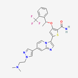 molecular formula C28H27F3N6O2S B606748 CMP3a CAS No. 2225902-88-3