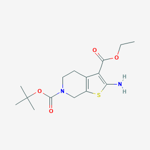 molecular formula C15H22N2O4S B060675 Ethyl 6-boc-2-amino-4,7-dihydro-5h-thieno[2,3-c]pyridine-3-carboxylate CAS No. 193537-14-3