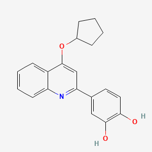 4-[4-(Cyclopentyloxy)quinolin-2-yl]benzene-1,2-diol