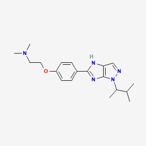 molecular formula C19H27N5O B6067520 N,N-dimethyl-2-[4-[1-(3-methylbutan-2-yl)-4H-imidazo[4,5-c]pyrazol-5-yl]phenoxy]ethanamine 