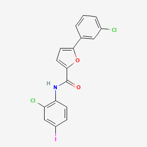 molecular formula C17H10Cl2INO2 B6067712 N-(2-chloro-4-iodophenyl)-5-(3-chlorophenyl)furan-2-carboxamide 