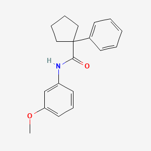 molecular formula C19H21NO2 B6067736 N-(3-methoxyphenyl)-1-phenylcyclopentane-1-carboxamide 