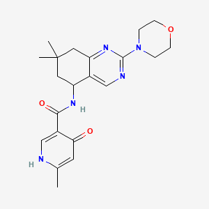 molecular formula C21H27N5O3 B6067797 N-(7,7-dimethyl-2-morpholin-4-yl-6,8-dihydro-5H-quinazolin-5-yl)-6-methyl-4-oxo-1H-pyridine-3-carboxamide 