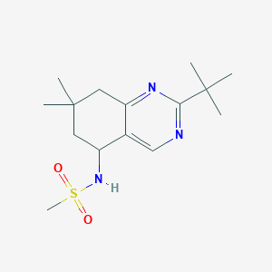 molecular formula C15H25N3O2S B6067984 N-(2-tert-butyl-7,7-dimethyl-6,8-dihydro-5H-quinazolin-5-yl)methanesulfonamide 