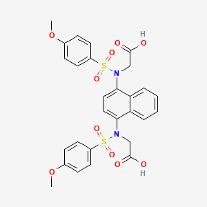 molecular formula C28H24N2Na2O10S2 B606804 2,2'-[1,4-Naphthalenediylbis[(4-methoxyphenylsulfonyl)imino]]bisacetic acid CAS No. 1567836-15-0