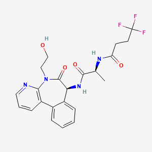 molecular formula C22H23F3N4O4 B606810 Crenigacestat CAS No. 1421438-81-4