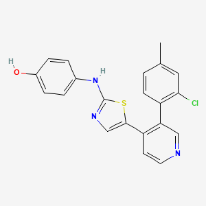molecular formula C21H16ClN3OS B606816 CRT0105950 
