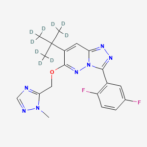 3-(2,5-Difluorophenyl)-7-[1,1,1,3,3,3-hexadeuterio-2-(trideuteriomethyl)propan-2-yl]-6-[(2-methyl-1,2,4-triazol-3-yl)methoxy]-[1,2,4]triazolo[4,3-b]pyridazine