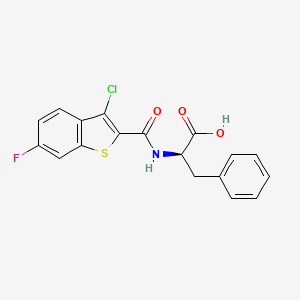 molecular formula C18H13ClFNO3S B606833 CU-CPT 4a 