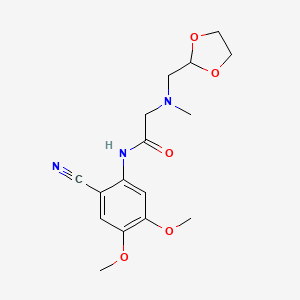 molecular formula C16H21N3O5 B6068377 N-(2-cyano-4,5-dimethoxyphenyl)-N~2~-(1,3-dioxolan-2-ylmethyl)-N~2~-methylglycinamide 
