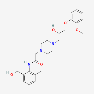 1-Piperazineacetamide, 4-(2-hydroxy-3-(2-methoxyphenoxy)propyl)-N-(2-(hydroxymethyl)-6-methylphenyl)-