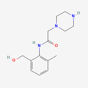 1-Piperazineacetamide, N-(2-(hydroxymethyl)-6-methylphenyl)-