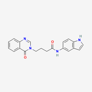molecular formula C20H18N4O2 B6068741 N-(1H-indol-5-yl)-4-(4-oxoquinazolin-3(4H)-yl)butanamide 
