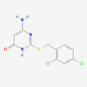 molecular formula C11H9Cl2N3OS B6068746 6-Amino-2-[(2,4-dichlorobenzyl)thio]pyrimidin-4-ol 