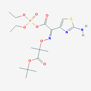 Tert-butyl 2-[(Z)-[1-(2-amino-1,3-thiazol-4-yl)-2-diethoxyphosphoryloxy-2-oxoethylidene]amino]oxy-2-methylpropanoate