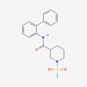 molecular formula C19H22N2O3S B6068800 N-{[1,1'-BIPHENYL]-2-YL}-1-METHANESULFONYLPIPERIDINE-3-CARBOXAMIDE 