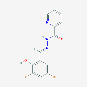 molecular formula C13H9Br2N3O2 B6068845 N'-[(E)-(3,5-dibromo-2-hydroxyphenyl)methylidene]pyridine-2-carbohydrazide 