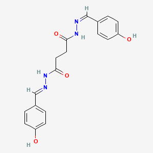 molecular formula C18H18N4O4 B6068870 N-[(E)-(4-hydroxyphenyl)methylideneamino]-N'-[(Z)-(4-hydroxyphenyl)methylideneamino]butanediamide 