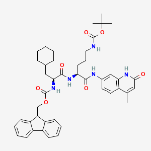 tert-butyl N-[(4S)-4-[[(2S)-3-cyclohexyl-2-(9H-fluoren-9-ylmethoxycarbonylamino)propanoyl]amino]-5-[(4-methyl-2-oxo-1H-quinolin-7-yl)amino]-5-oxopentyl]carbamate
