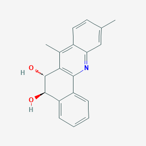 molecular formula C19H17NO2 B060690 trans-5,6-Dihydro-5,6-dihydroxy-7,10-dimethylbenz(c)acridine CAS No. 160543-23-7