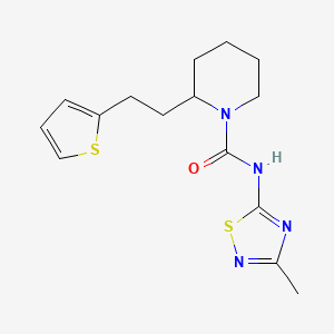 molecular formula C15H20N4OS2 B6069177 N-(3-methyl-1,2,4-thiadiazol-5-yl)-2-(2-thiophen-2-ylethyl)piperidine-1-carboxamide 