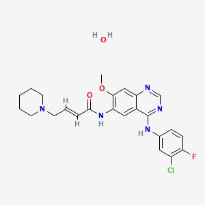 molecular formula C24H27ClFN5O3 B606925 达可替尼一水合物 CAS No. 1042385-75-0