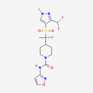 molecular formula C16H20F3N5O4S B606936 达尼卡替夫 CAS No. 1970972-74-7
