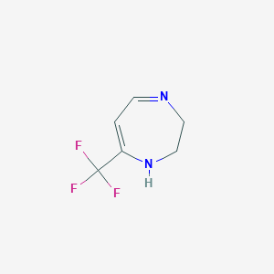 molecular formula C6H7F3N2 B060694 5-(trifluoromethyl)-2,3-dihydro-1H-1,4-diazepine CAS No. 177545-13-0