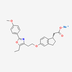 molecular formula C25H26NNaO5 B606950 Unii-YZ6uuq5juz CAS No. 1258076-66-2