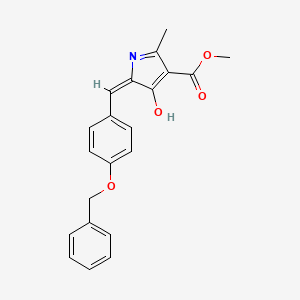 molecular formula C21H19NO4 B6069565 METHYL (5E)-5-{[4-(BENZYLOXY)PHENYL]METHYLIDENE}-2-METHYL-4-OXO-4,5-DIHYDRO-1H-PYRROLE-3-CARBOXYLATE 