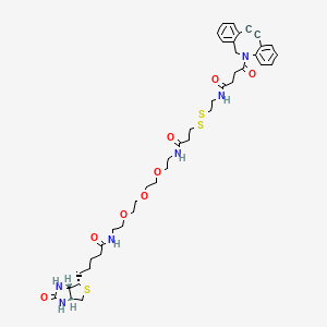 molecular formula C42H56N6O8S3 B606971 DBCO-S-S-PEG3-Biotin 