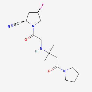 (2S,4S)-1-(2-((1,1-Dimethyl-3-oxo-3-(1-pyrrolidinyl)propyl)amino)acetyl)-4-fluoro-2-pyrrolidinecarbonitrile