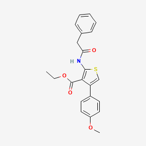 molecular formula C22H21NO4S B6069803 ETHYL 4-(4-METHOXYPHENYL)-2-[(2-PHENYLACETYL)AMINO]-3-THIOPHENECARBOXYLATE 