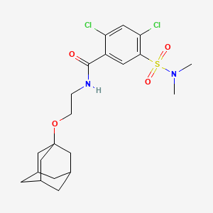 molecular formula C21H28Cl2N2O4S B6069942 N-[2-(ADAMANTAN-1-YLOXY)ETHYL]-2,4-DICHLORO-5-(DIMETHYLSULFAMOYL)BENZAMIDE 
