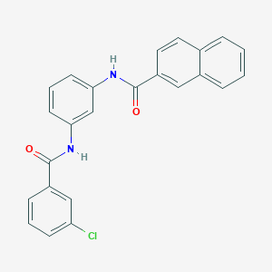 molecular formula C24H17ClN2O2 B6069970 N-[3-[(3-chlorobenzoyl)amino]phenyl]naphthalene-2-carboxamide 
