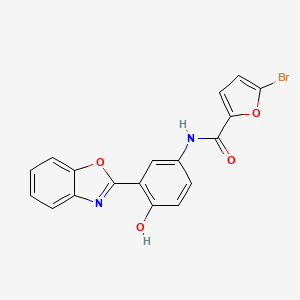 molecular formula C18H11BrN2O4 B6069980 N-[3-(1,3-benzoxazol-2-yl)-4-hydroxyphenyl]-5-bromofuran-2-carboxamide 
