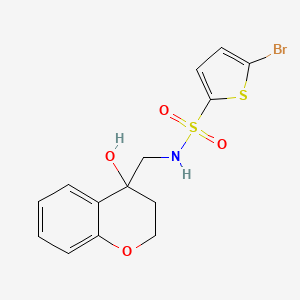 molecular formula C14H14BrNO4S2 B607000 5-bromo-N-((4-hydroxychroman-4-yl)methyl)thiophene-2-sulfonamide CAS No. 1396858-56-2