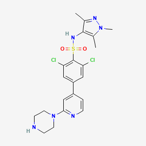 2,6-Dichloro-4-(2-Piperazin-1-Ylpyridin-4-Yl)-N-(1,3,5-Trimethyl-1h-Pyrazol-4-Yl)benzenesulfonamide